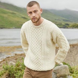The Irish Store Traditional Aran Sweater Cable knit Mens Size XL